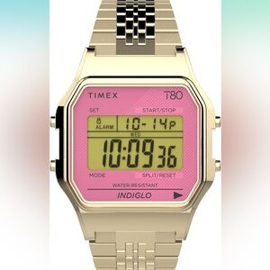 Timex T80 34mm Stainless Steel Bracelet Watch
